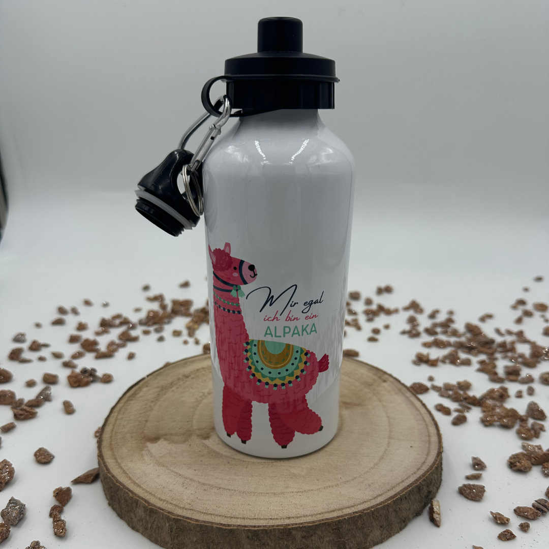 Bottle - I dont care am an Alpaca pink