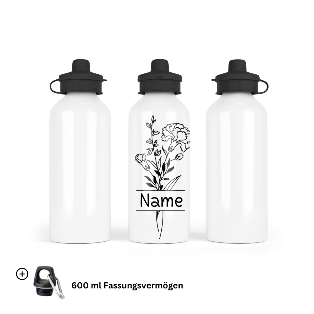 Born in January - Water Bottle 600ml Mouthpiece &Carabiner