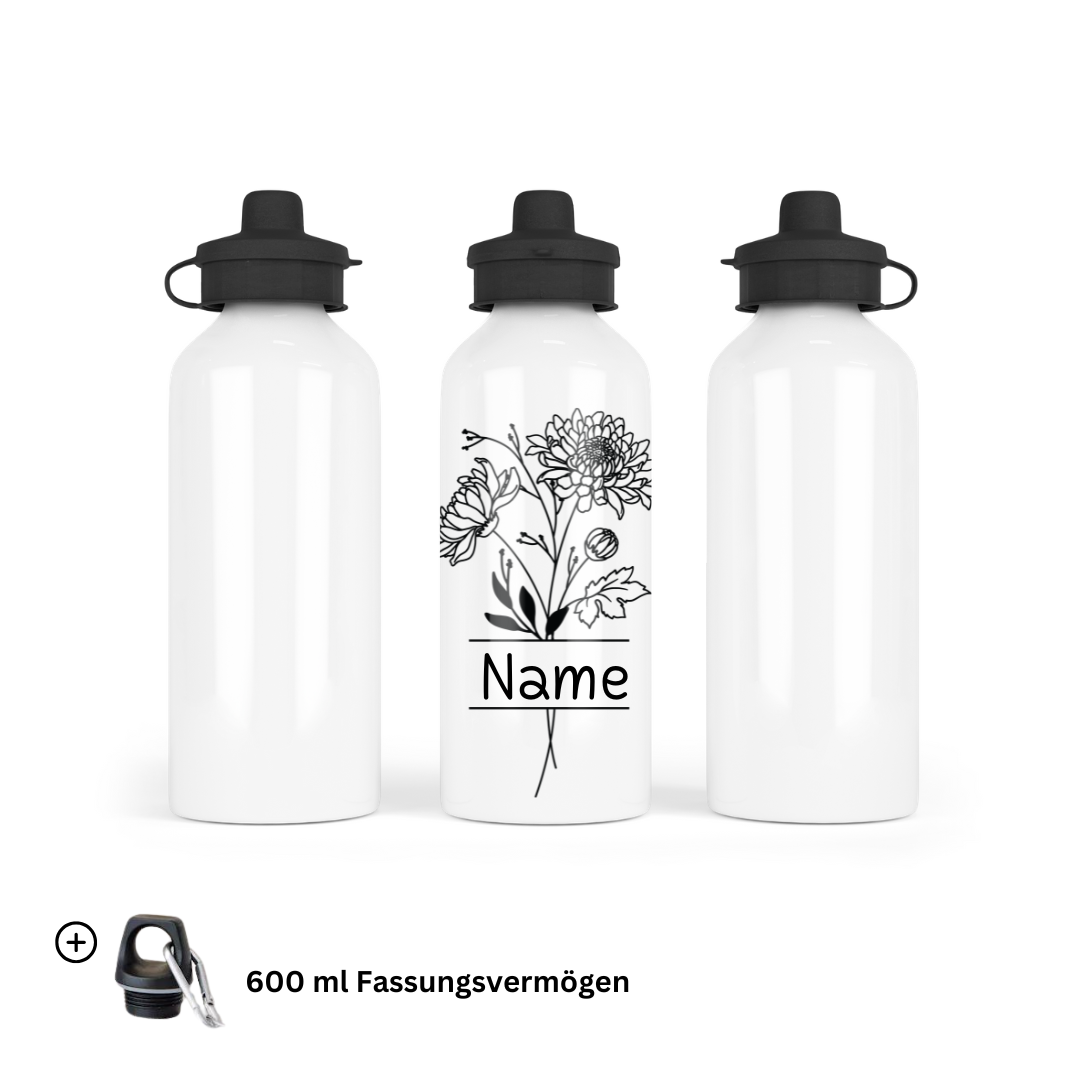 Born in December - Water Bottle 600ml Mouthpiece &Carabiner