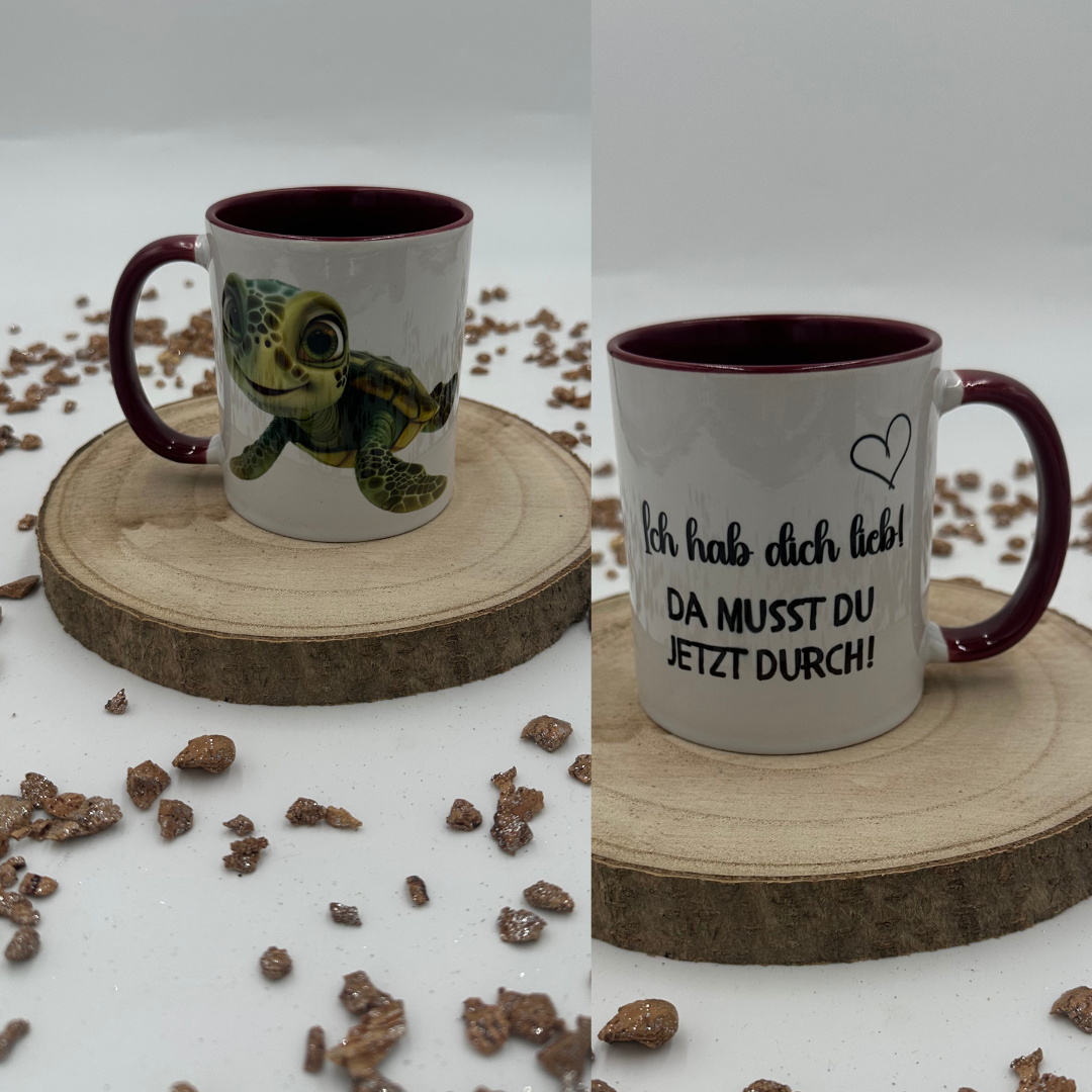 Mug - Tortoise dark red