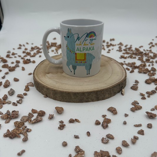 Mug - I dont care i am an Alpaca blue