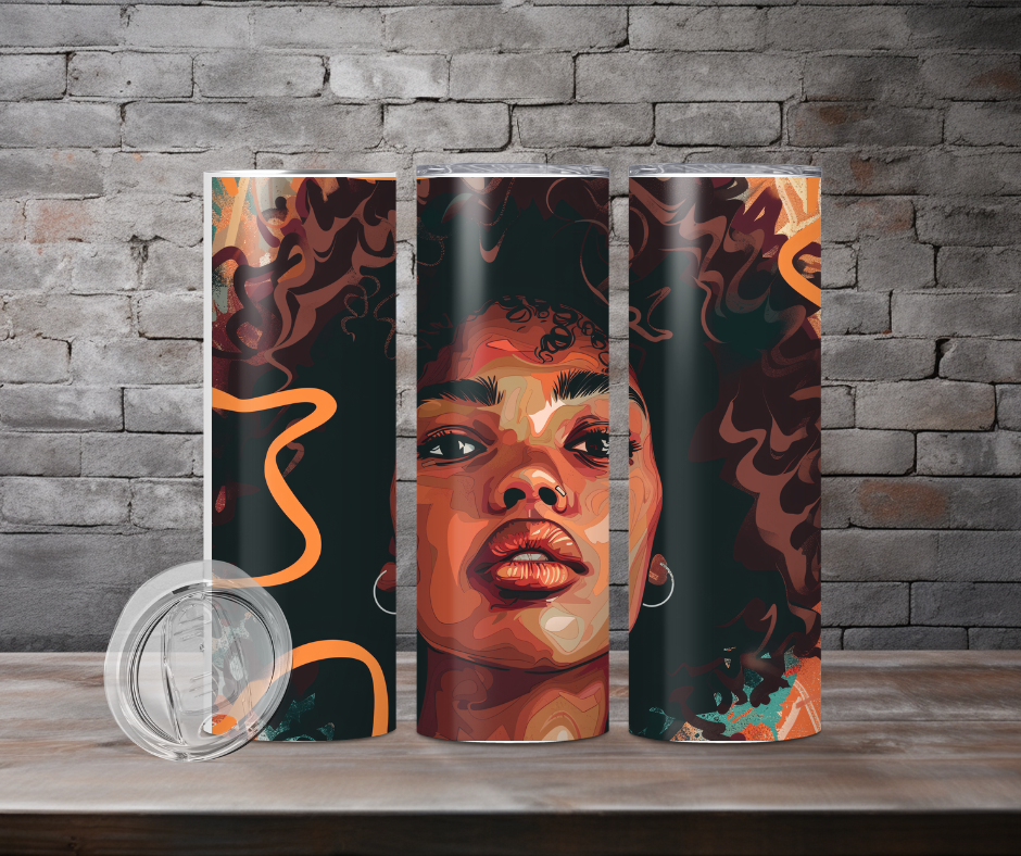 Tumbler - Orange circle