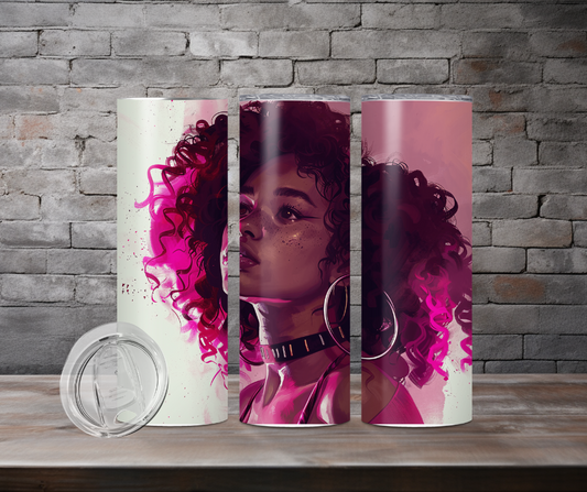 Tumbler - Pink lights