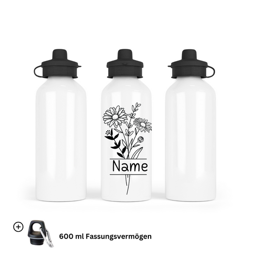 Born in April - Water Bottle 600ml Mouthpiece &Carabiner