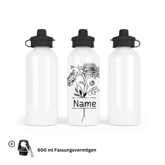 Born in December - Water Bottle 600ml Mouthpiece &Carabiner