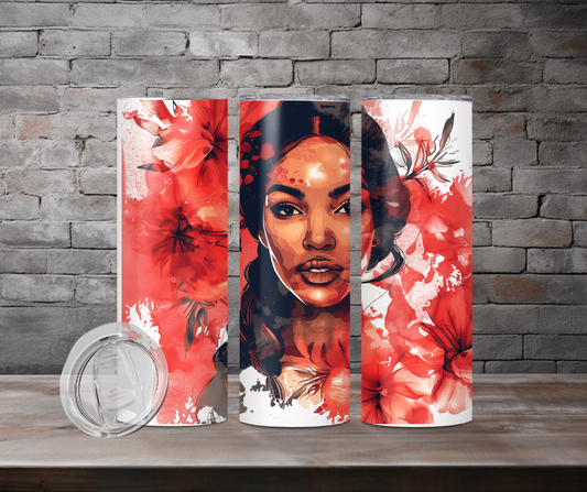 Tumbler - Red color splash