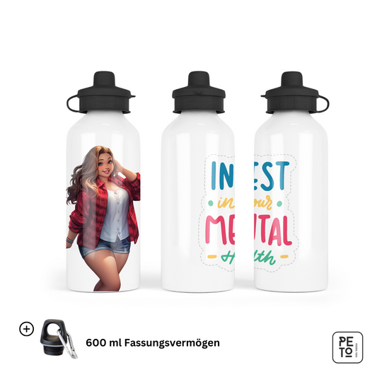 Ella Water Bottle 600ml Mouthpiece &Carabiner